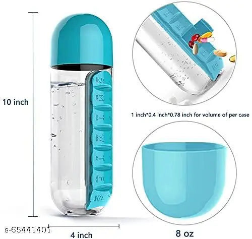 Pill Bottle Pill Organizer Water Bottle